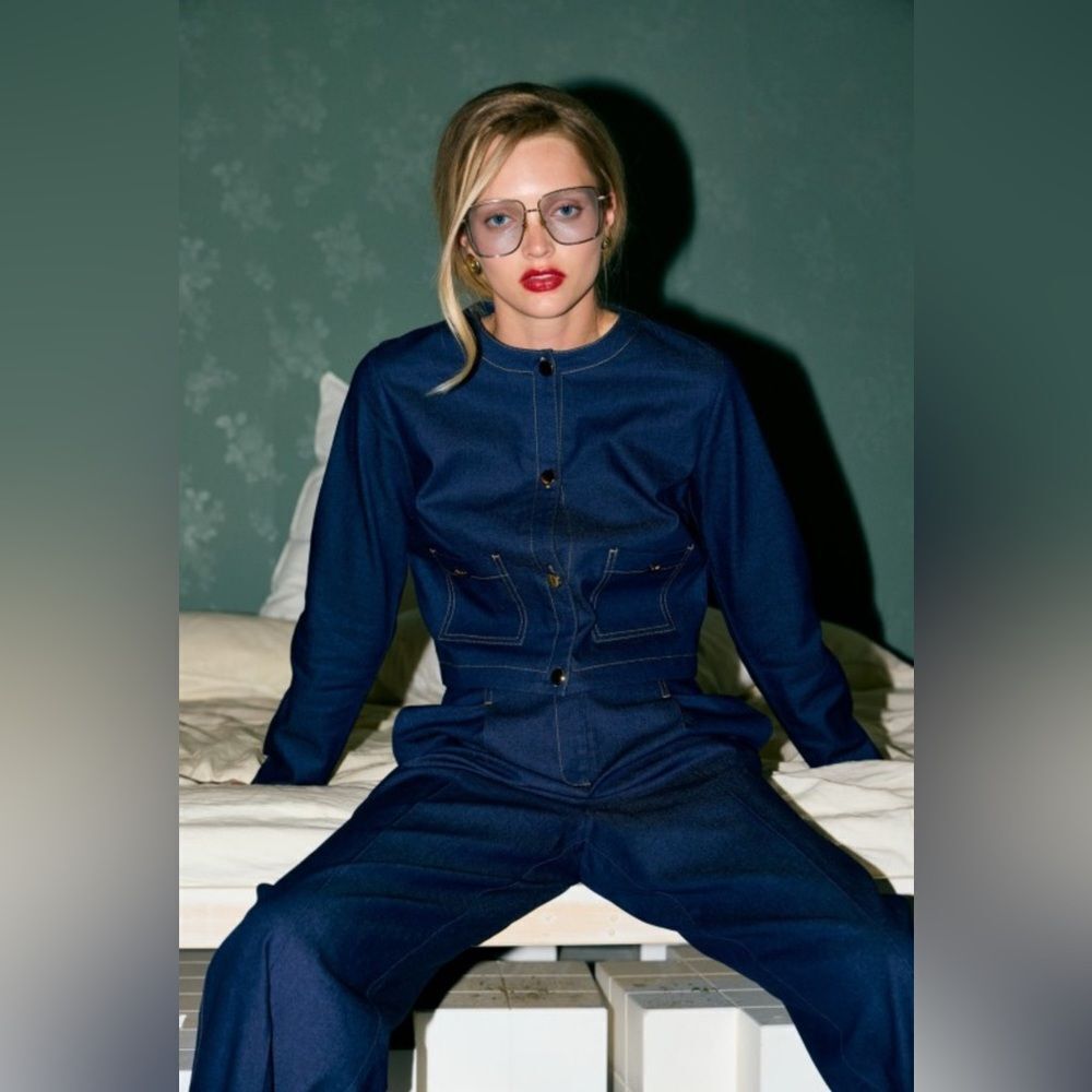 081. Women's Blue Denim Set